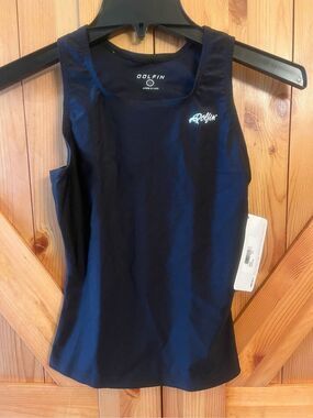 Dolfin athletic tank top black size medium Nwt (1309)